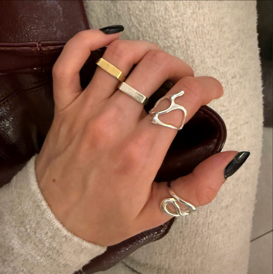 Bar Ring Signet Ring made of 925 Sterling Silver handcrafted