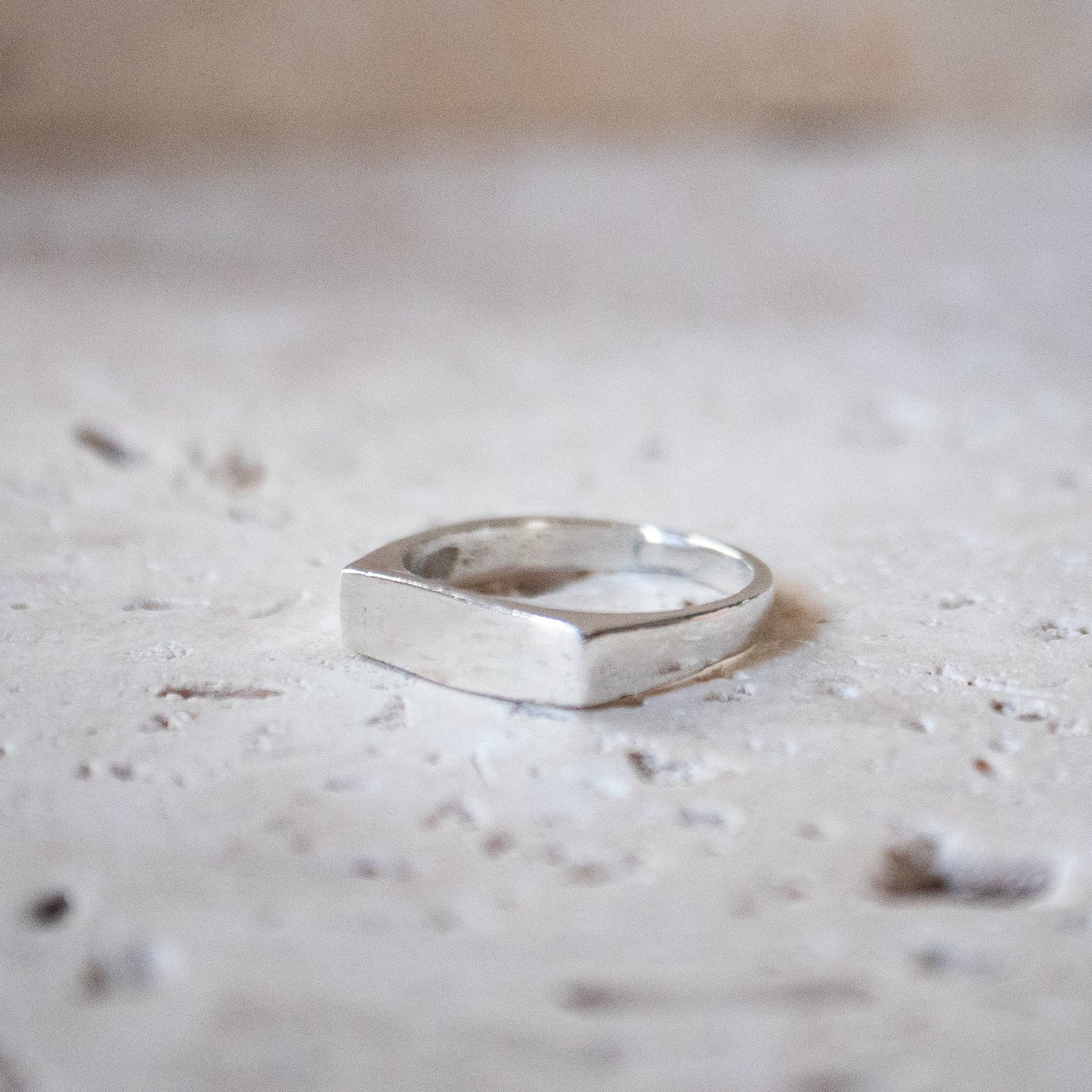 Bar Ring Signet Ring made of 925 Sterling Silver handcrafted